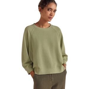 NWT Poetry Womens Pale Sage Raglan Sleeve Hemp Organic Cotton Sweatshirt Sz 4